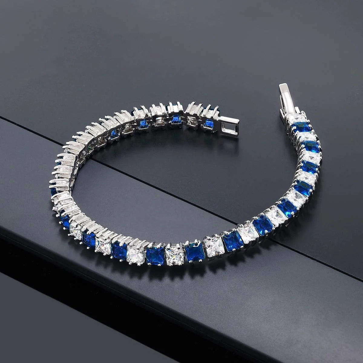 Blue  Habl Al Sama Tennis Bracelet