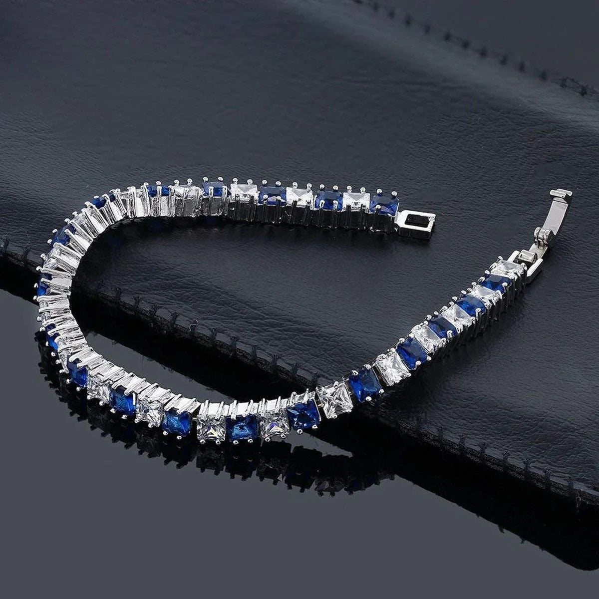 Blue  Habl Al Sama Tennis Bracelet