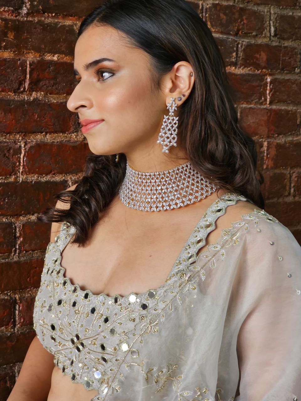 Leela Bridal Diamond Necklace Set