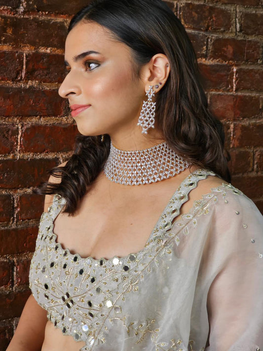 Leela Bridal Diamond Necklace Set