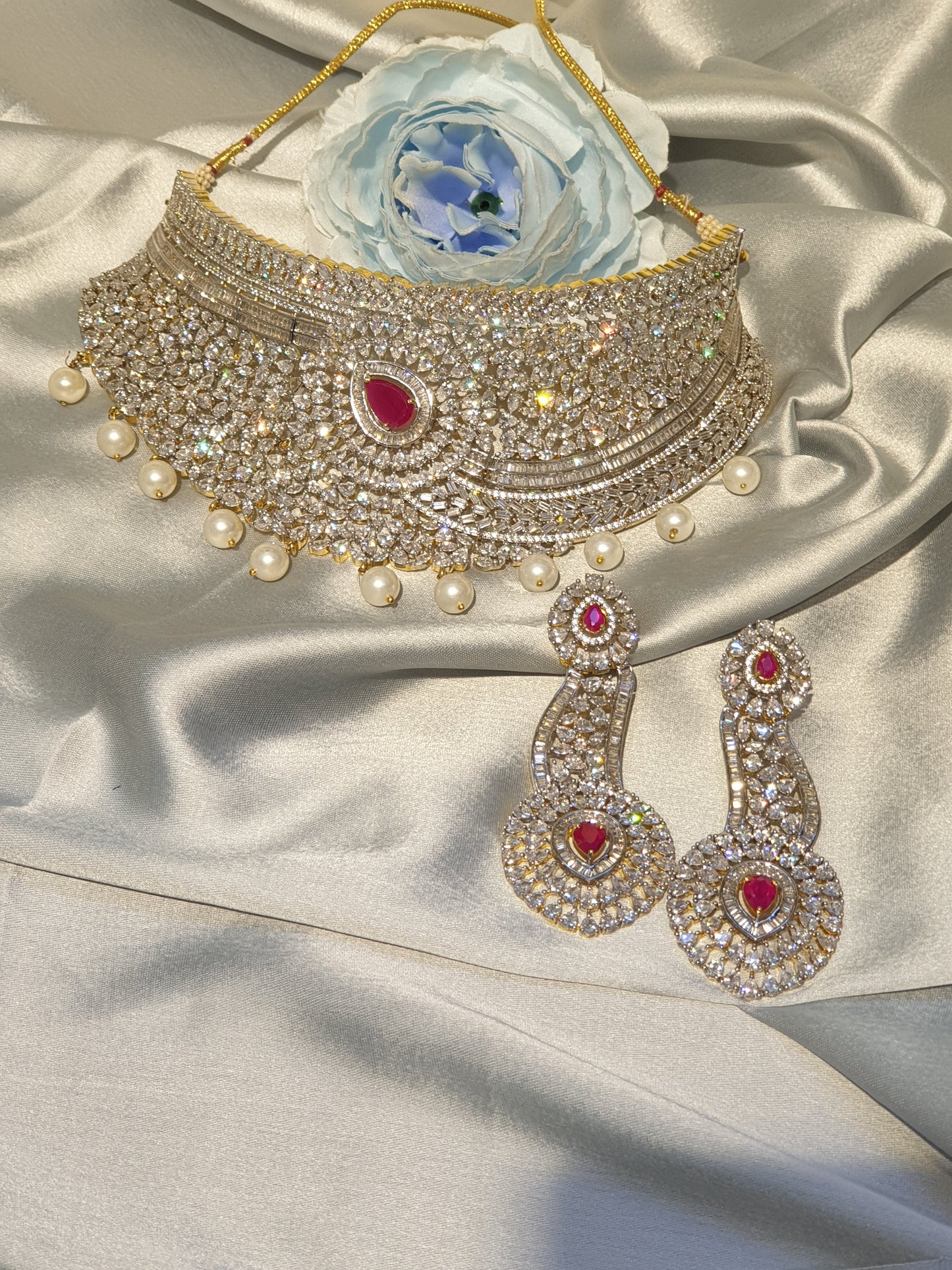 Sharmeen Bridal  Diamond Necklace Set