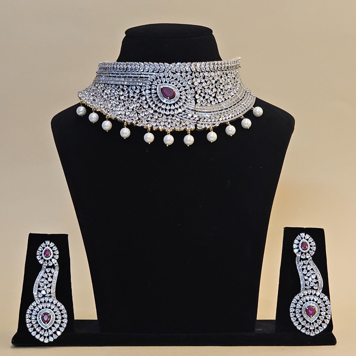 Sharmeen Bridal  Diamond Necklace Set