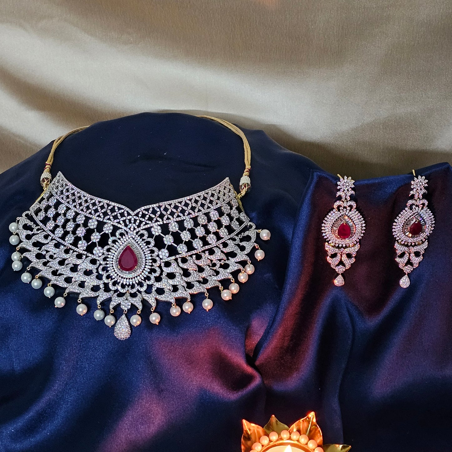 Aria daimond Bridal Necklace  Set