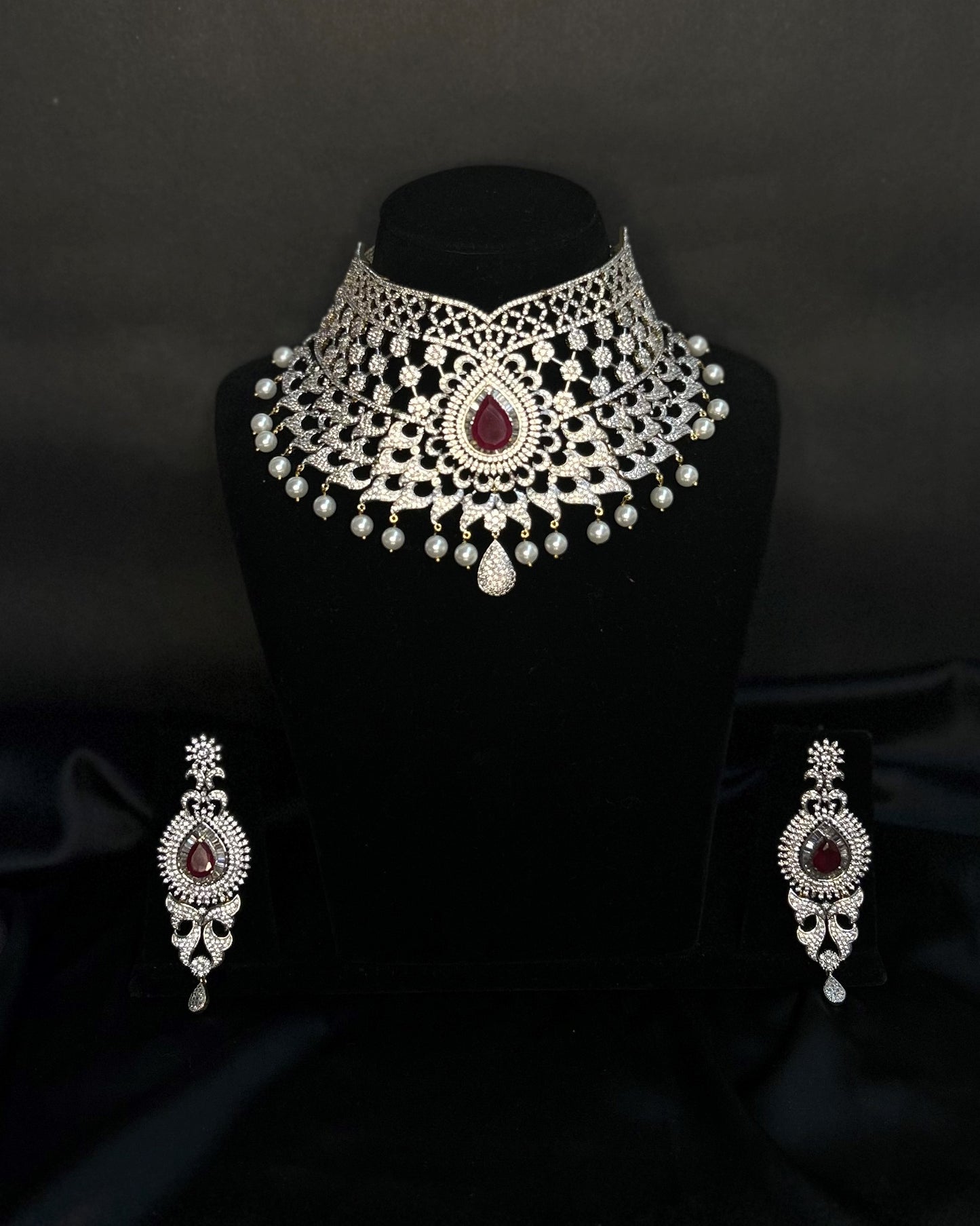 Aria daimond Bridal Necklace  Set