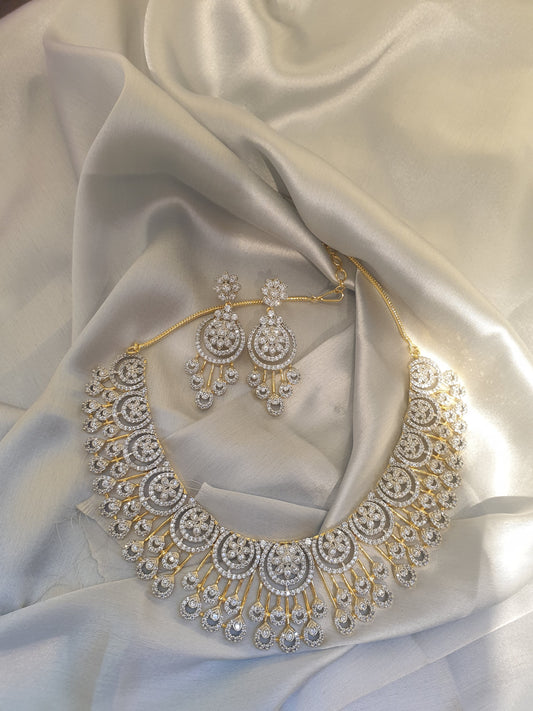 Velvet Vines Bridal Diamond necklace set