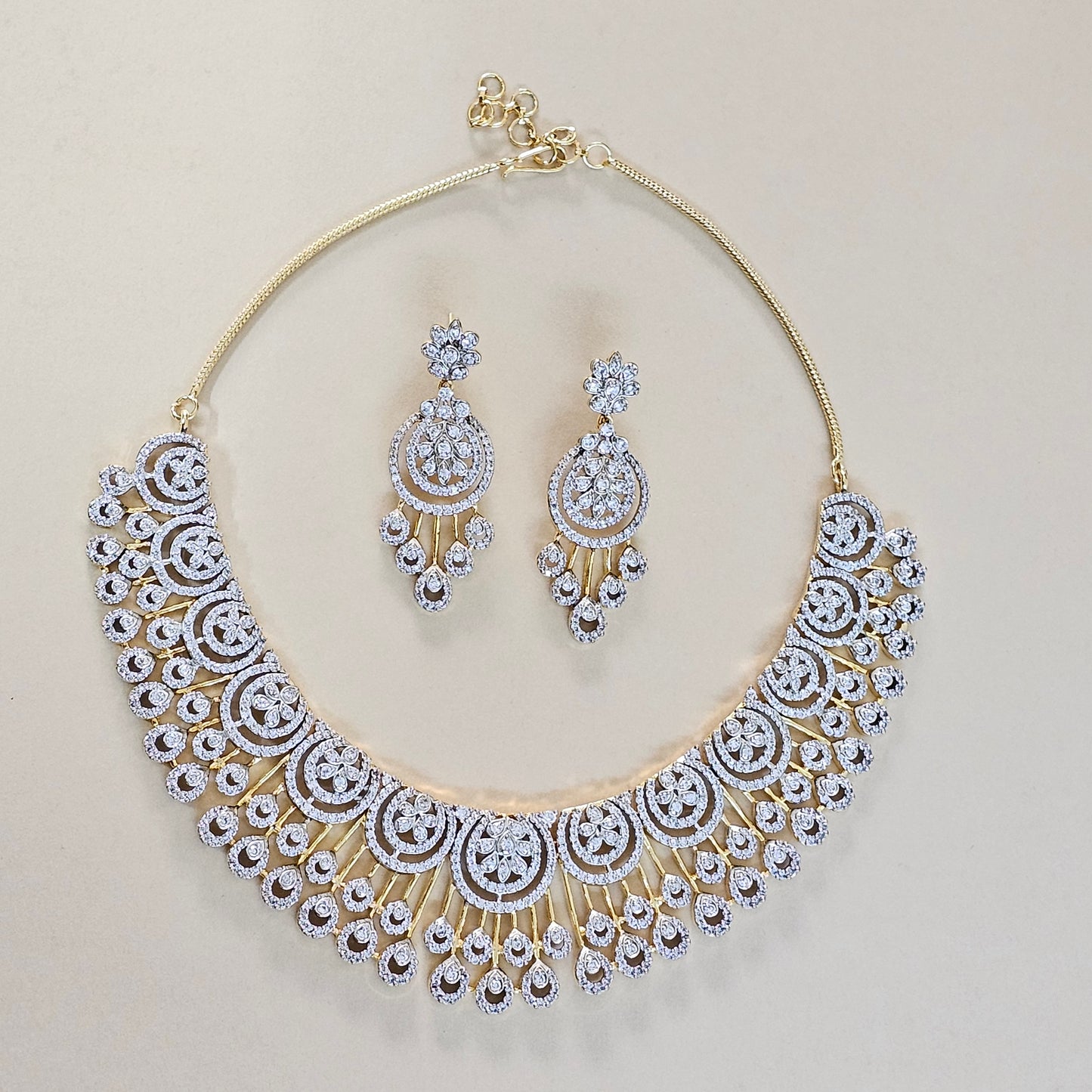 Velvet Vines Bridal Diamond necklace set