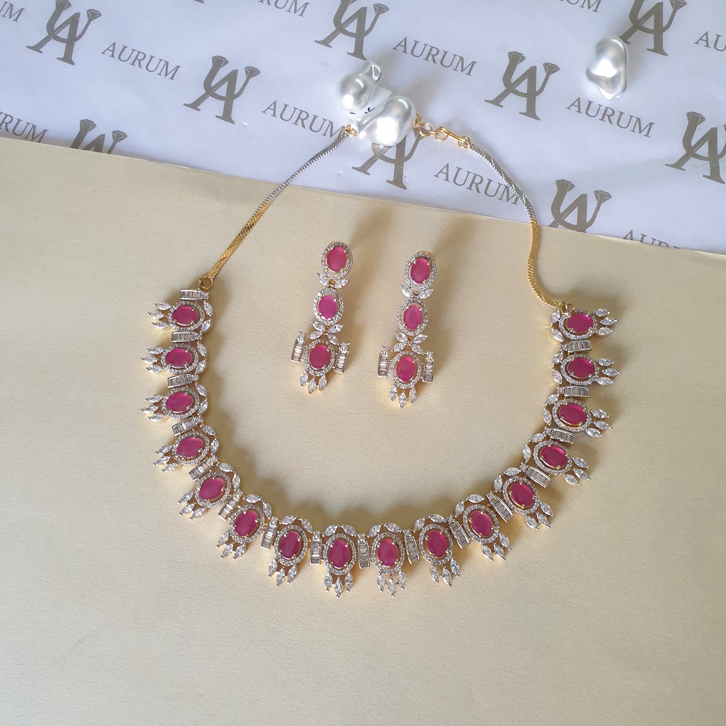 ARHAM Diamond necklace SET