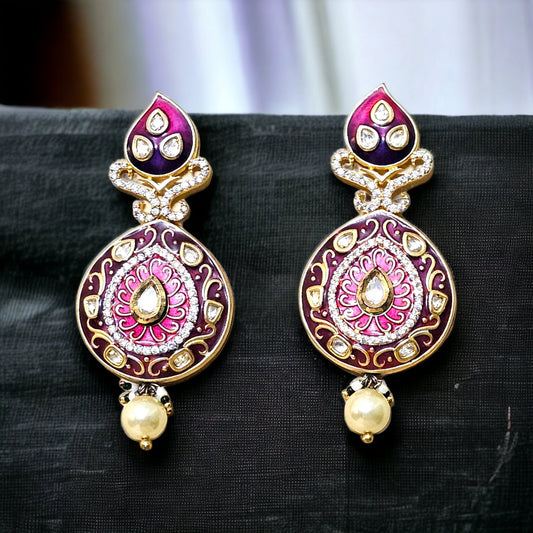 Poonam  Kundan Earrings