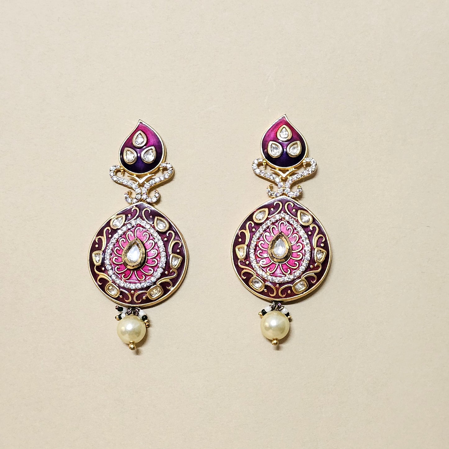 Poonam  Kundan Earrings