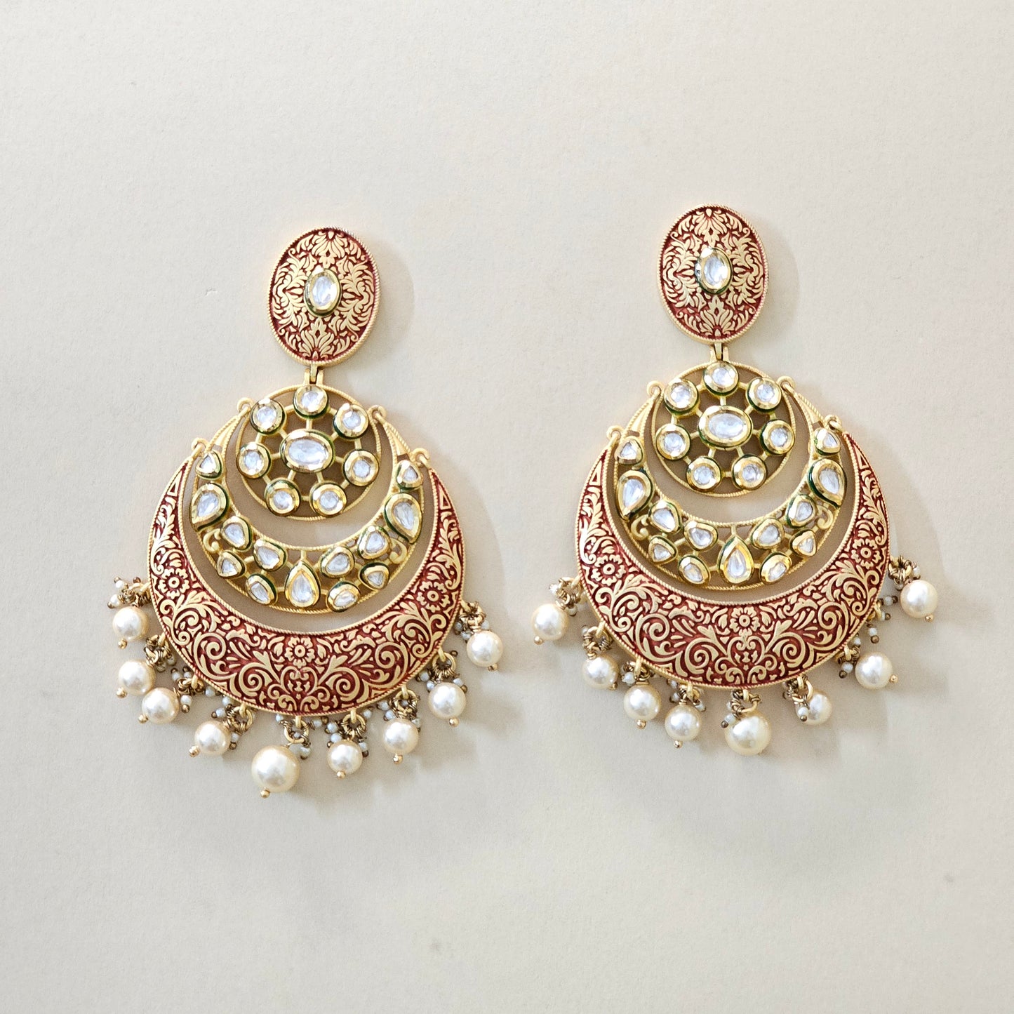 Madhubani Chandbali Earrings