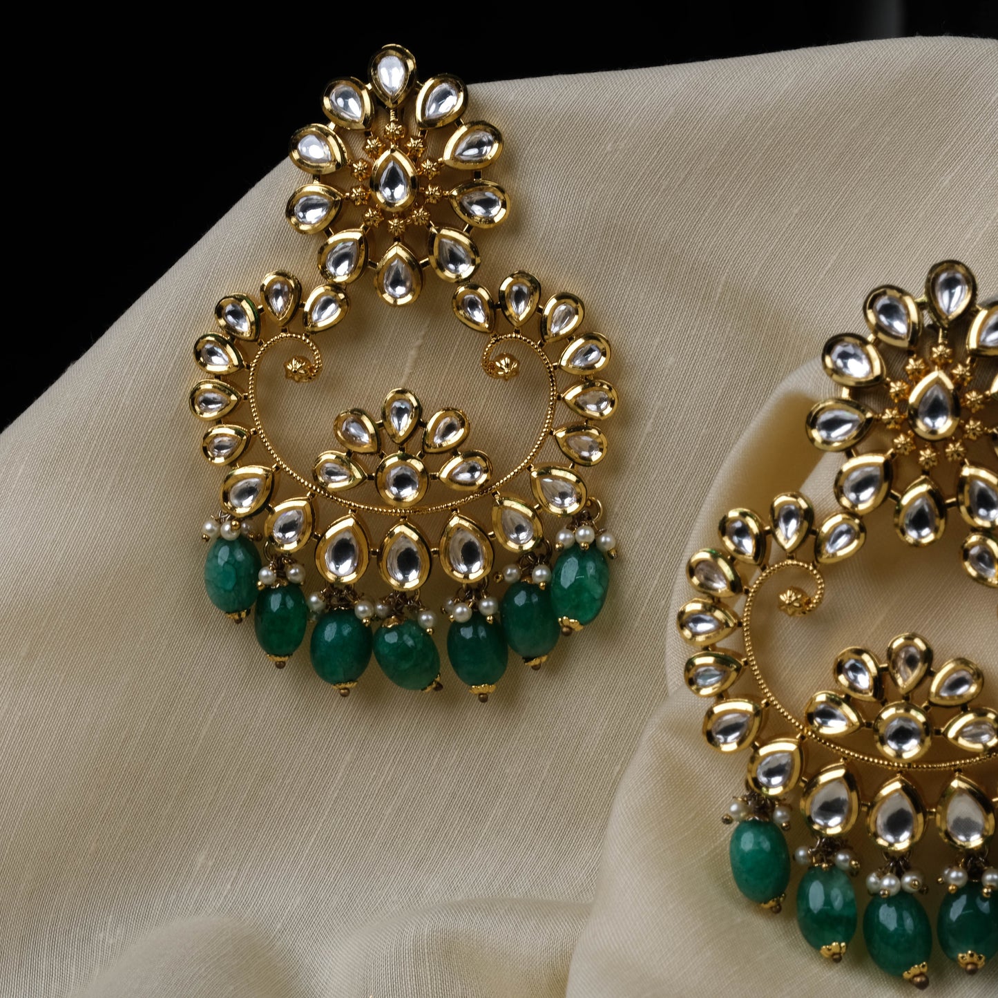 Sameera  Long Kundan Earrings