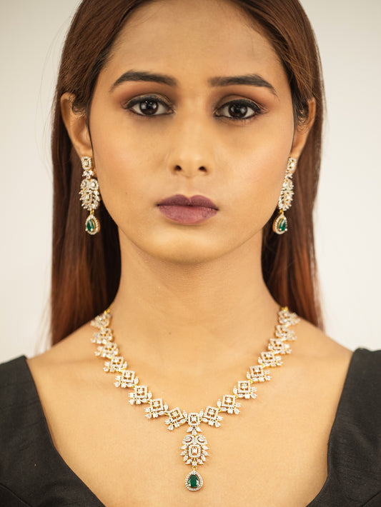 ZIRWA  Diamond Necklace Set