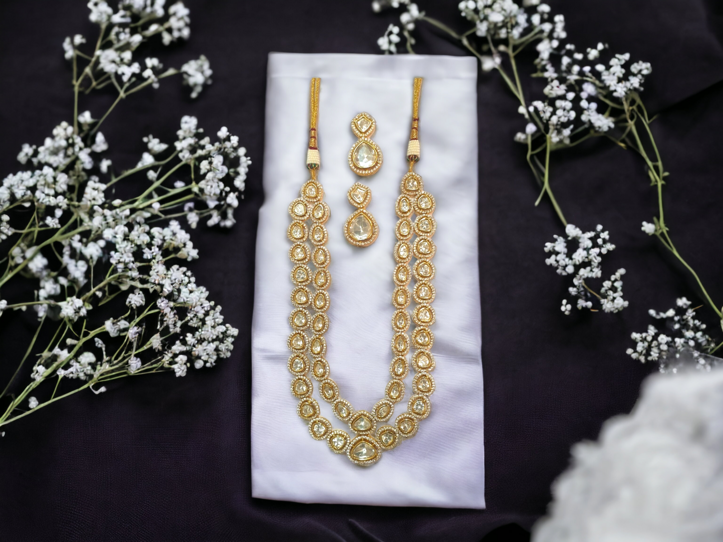 Ananya Double Layered Kundan Necklace Set