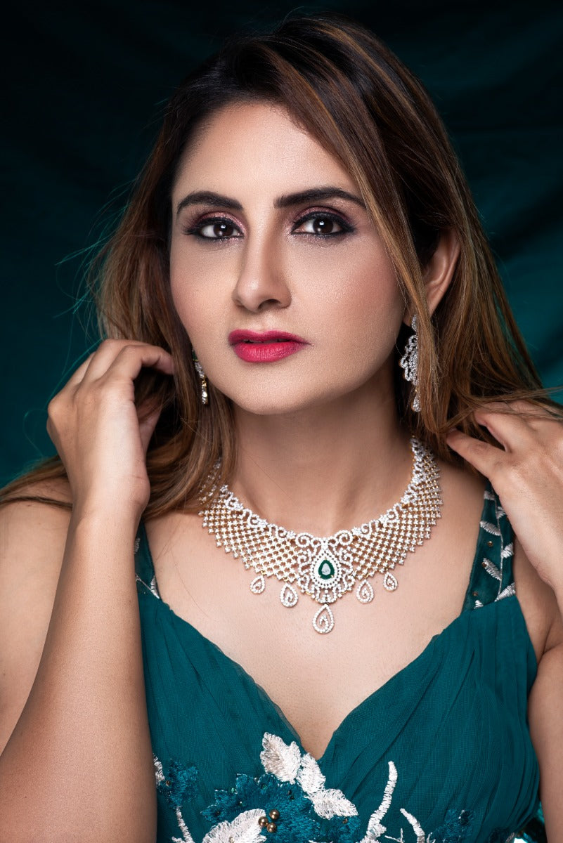 Jasma Bridal Diamond Necklace Set