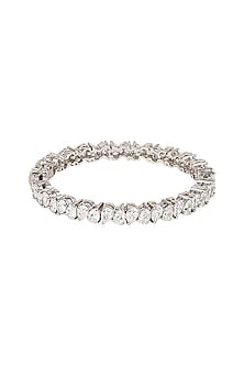 White Finish Swarovski Bangle
