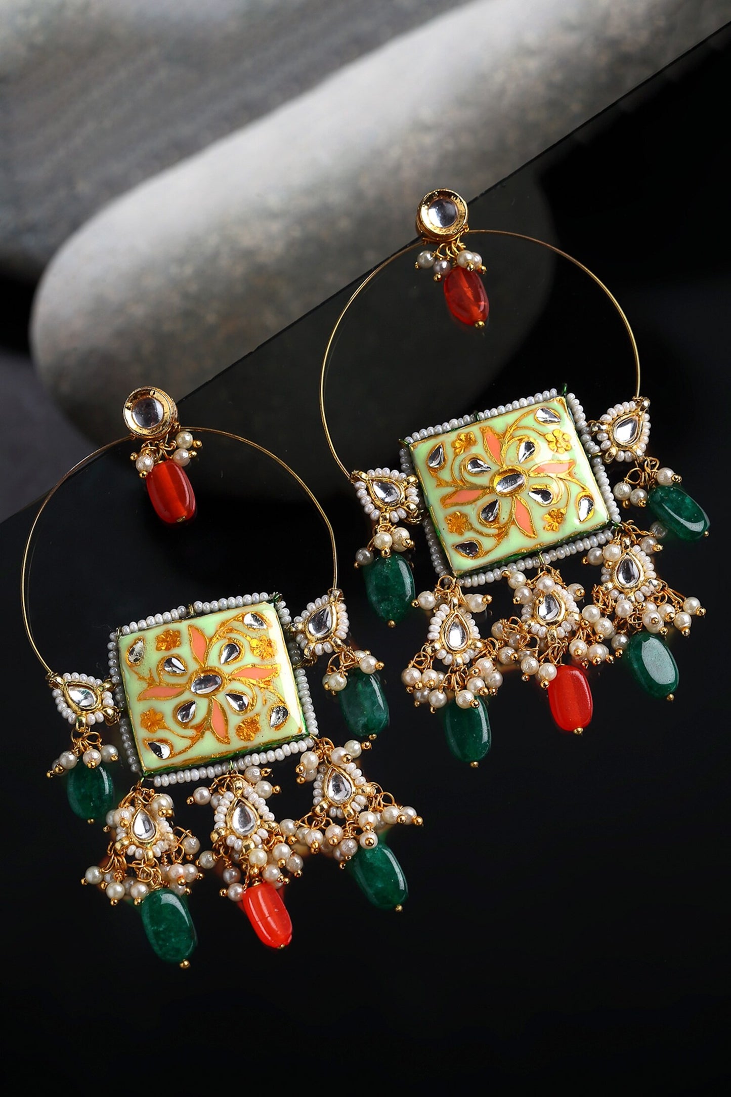 Kundan Chandbali Earrings 