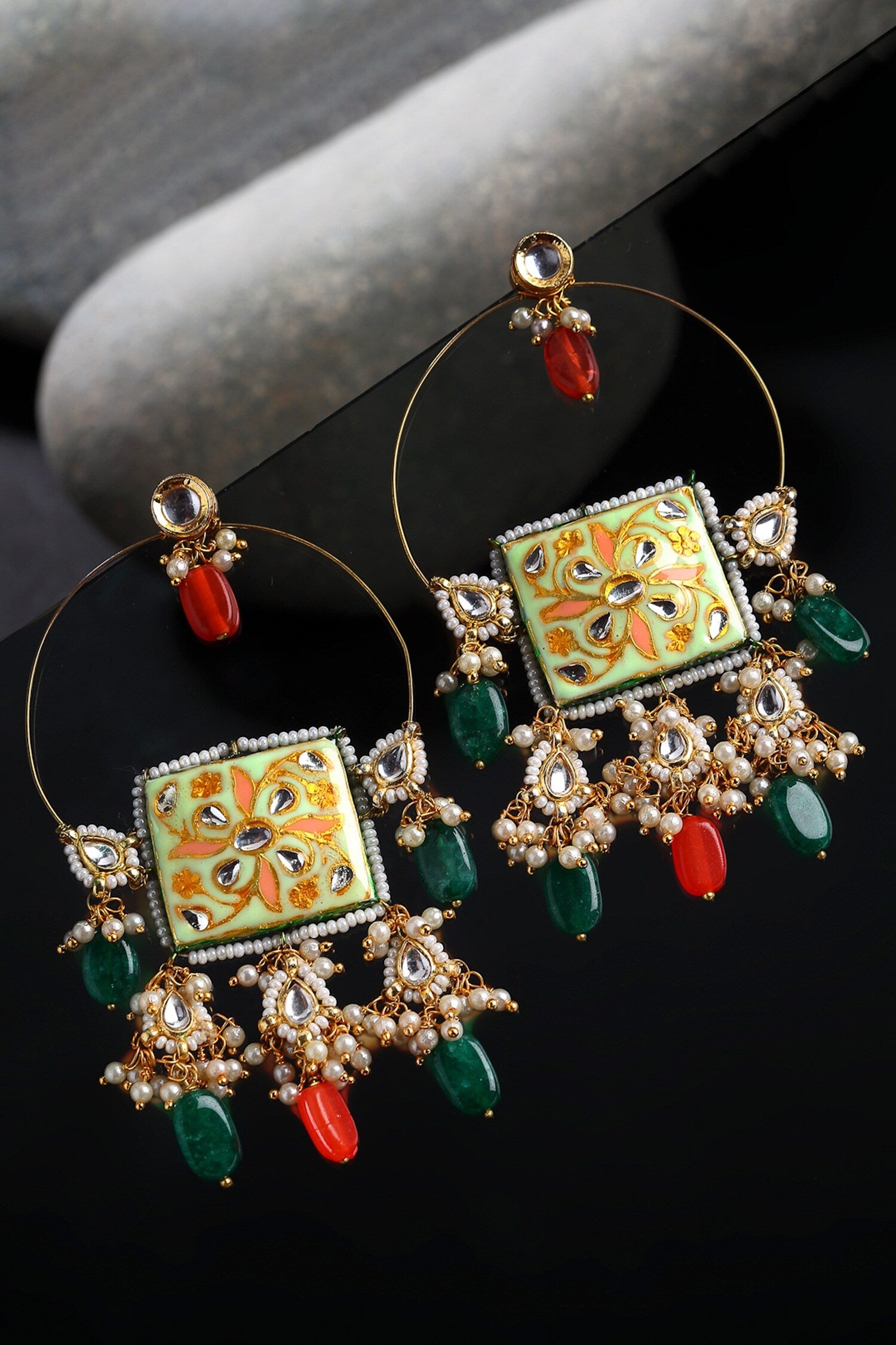 Kundan Chandbali Earrings 