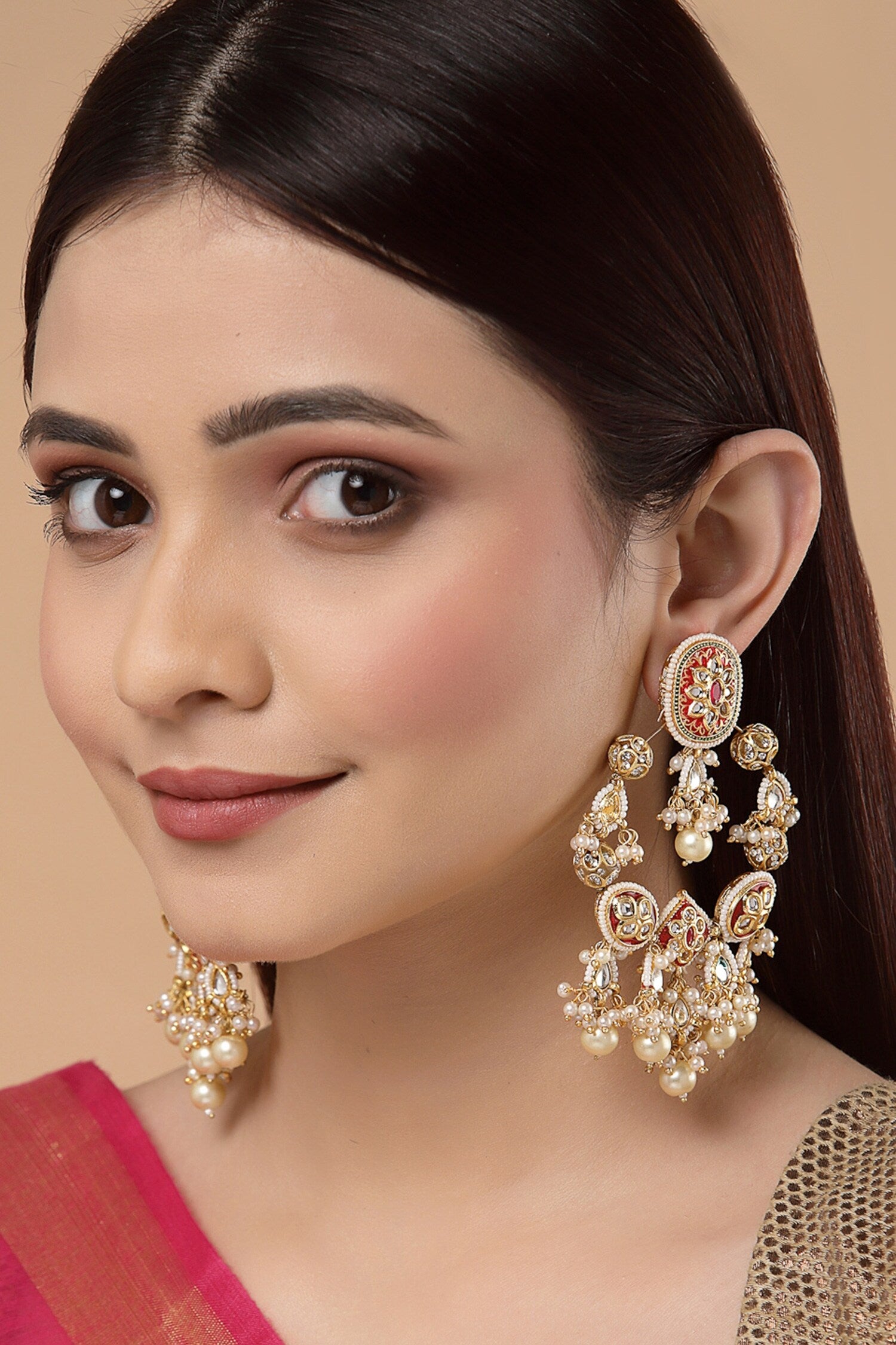 Kundan Chandbali Earrings 