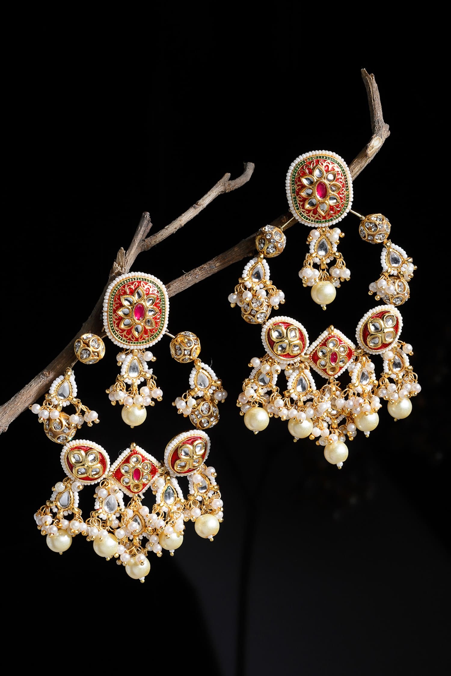 Kundan Chandbali Earrings 