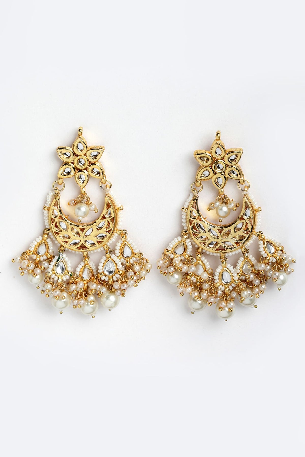 Kundan & Bead Drop Earrings 