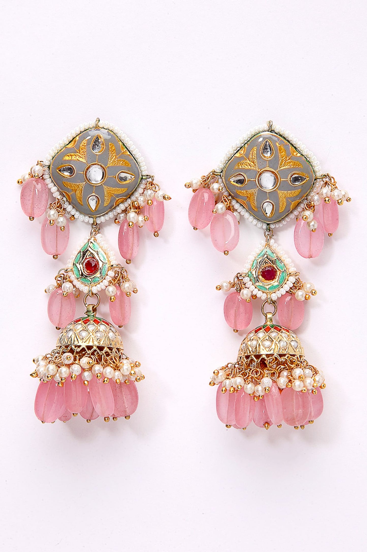 Meenakari Jhumkas 