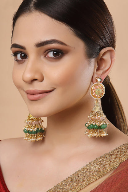 Stone Embellished Jhumkas 