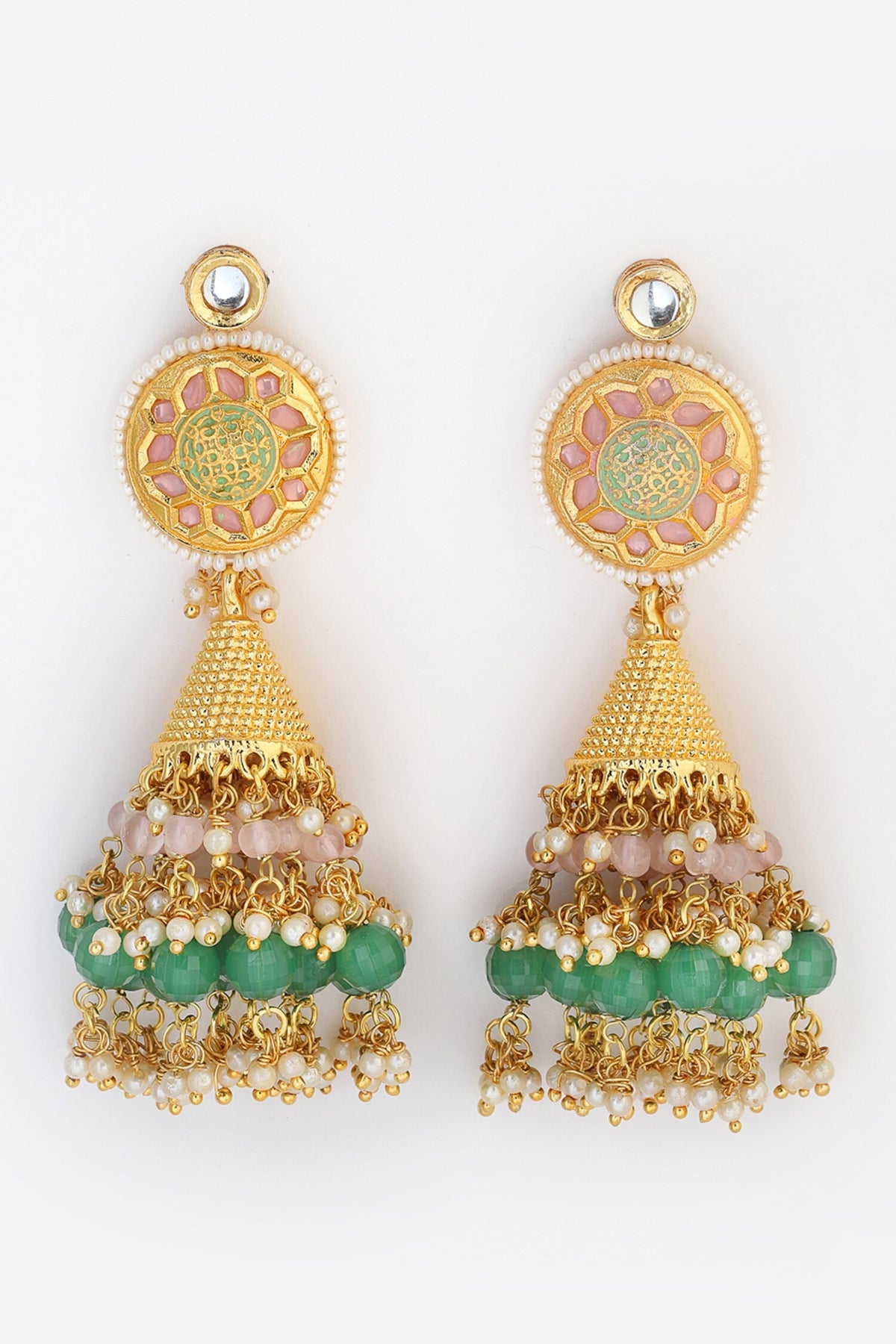 Stone Embellished Jhumkas 