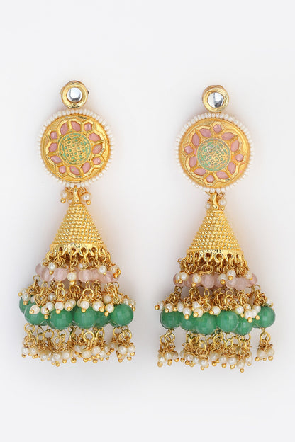 Stone Embellished Jhumkas 