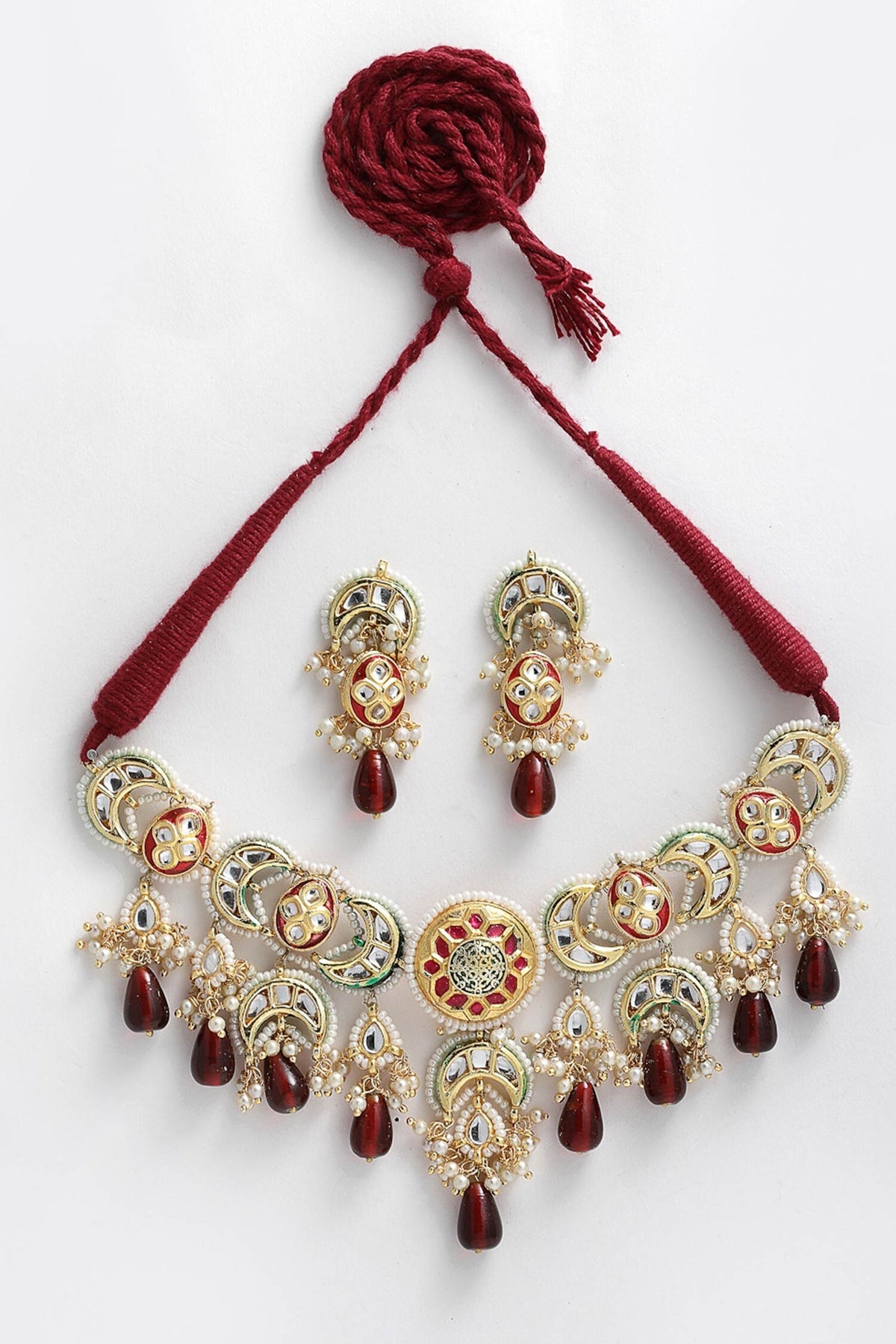 Stone Drop Necklace Set 