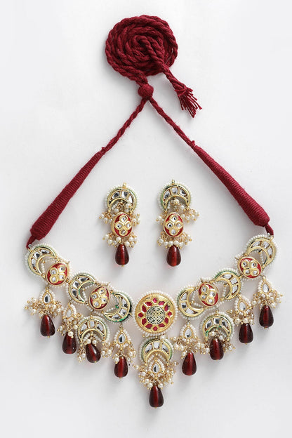 Stone Drop Necklace Set 