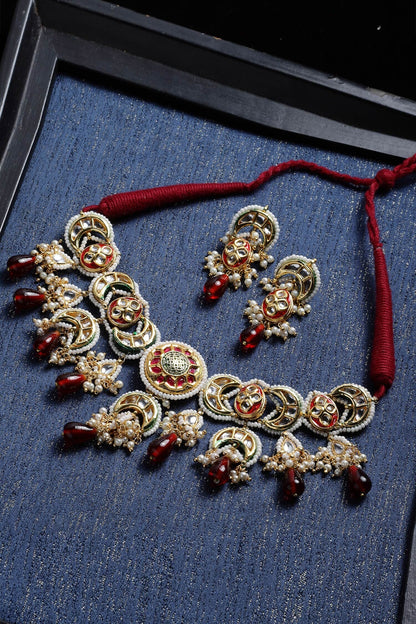 Stone Drop Necklace Set 