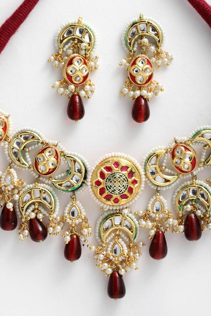 Stone Drop Necklace Set 