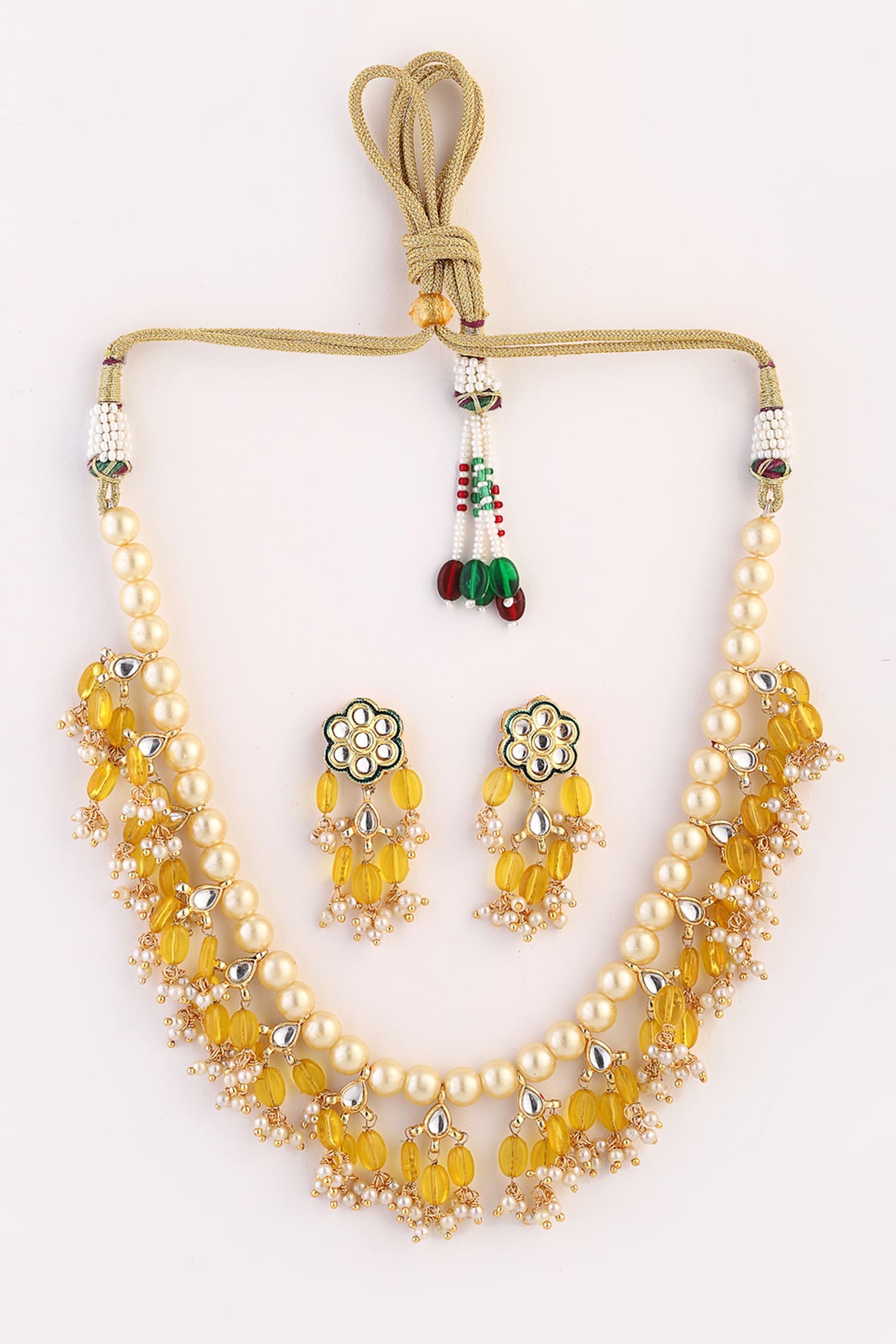 Stone Drop Necklace Set 