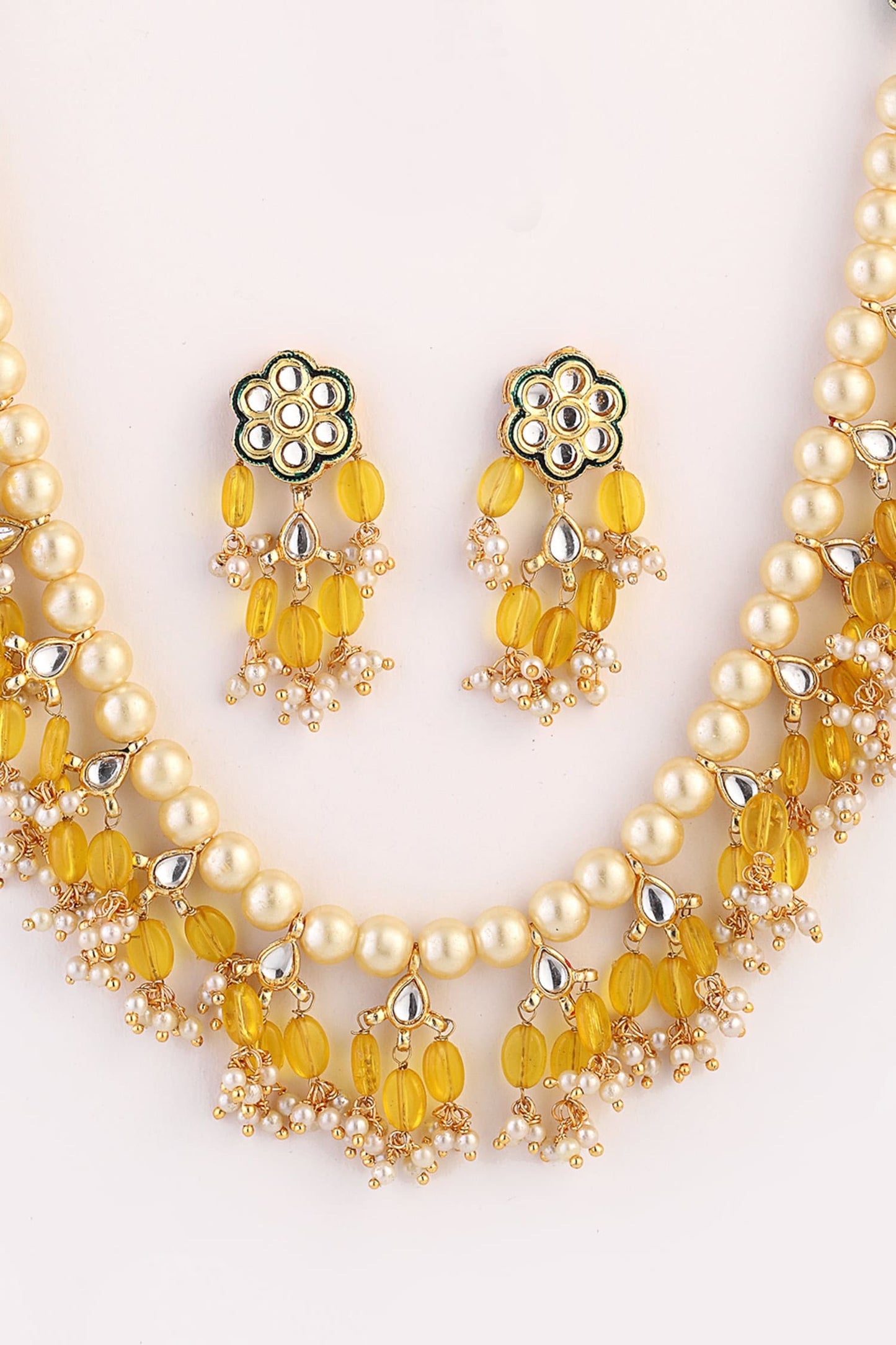 Stone Drop Necklace Set 