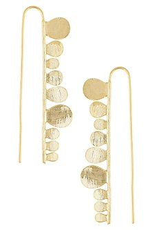 Gold Finish Barm Hook Earrings