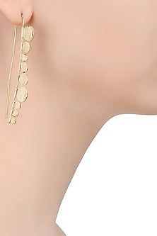 Gold Finish Barm Hook Earrings