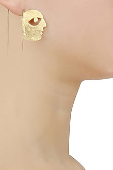 Gold Plated Bobo Face Hook Earrings