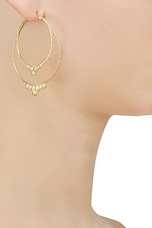 Gold Plated Tribal Hoop Earrings