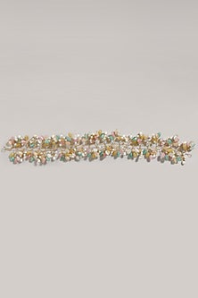 Gold Finish Multi-Colored Hair Chain