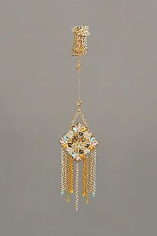 Gold Finish Semi-Precious Stone Kaleera (Set Of 1)