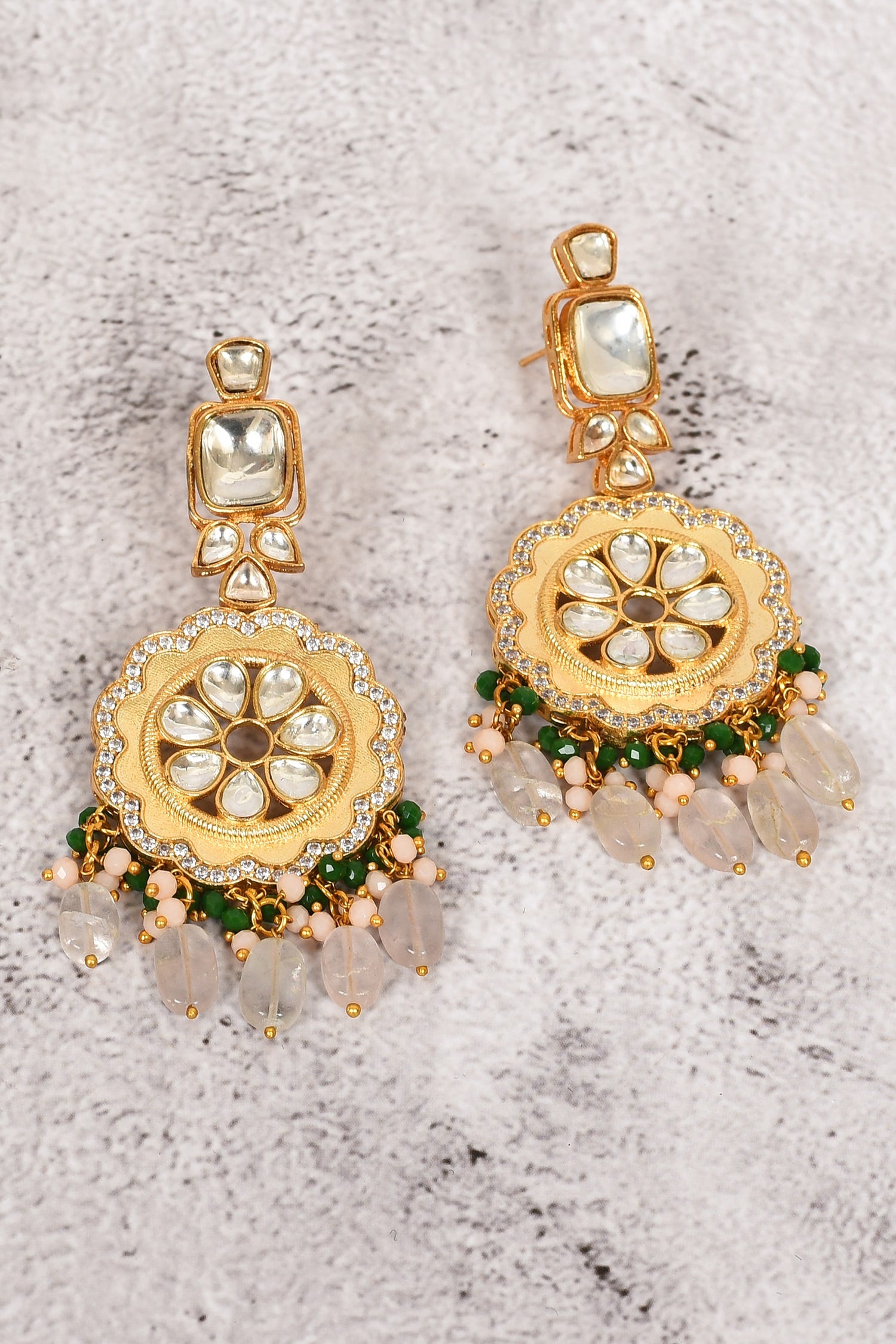Floral Kundan Necklace Set 