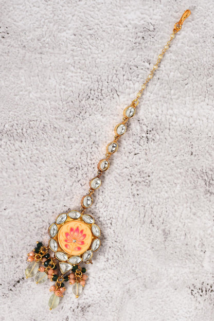 Floral Kundan Necklace Set 