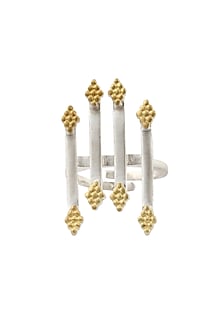Gold Plated Silver Finish Handcrafted "Achala" Ring