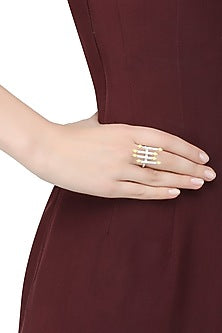 Gold Plated Silver Finish Handcrafted "Achala" Ring