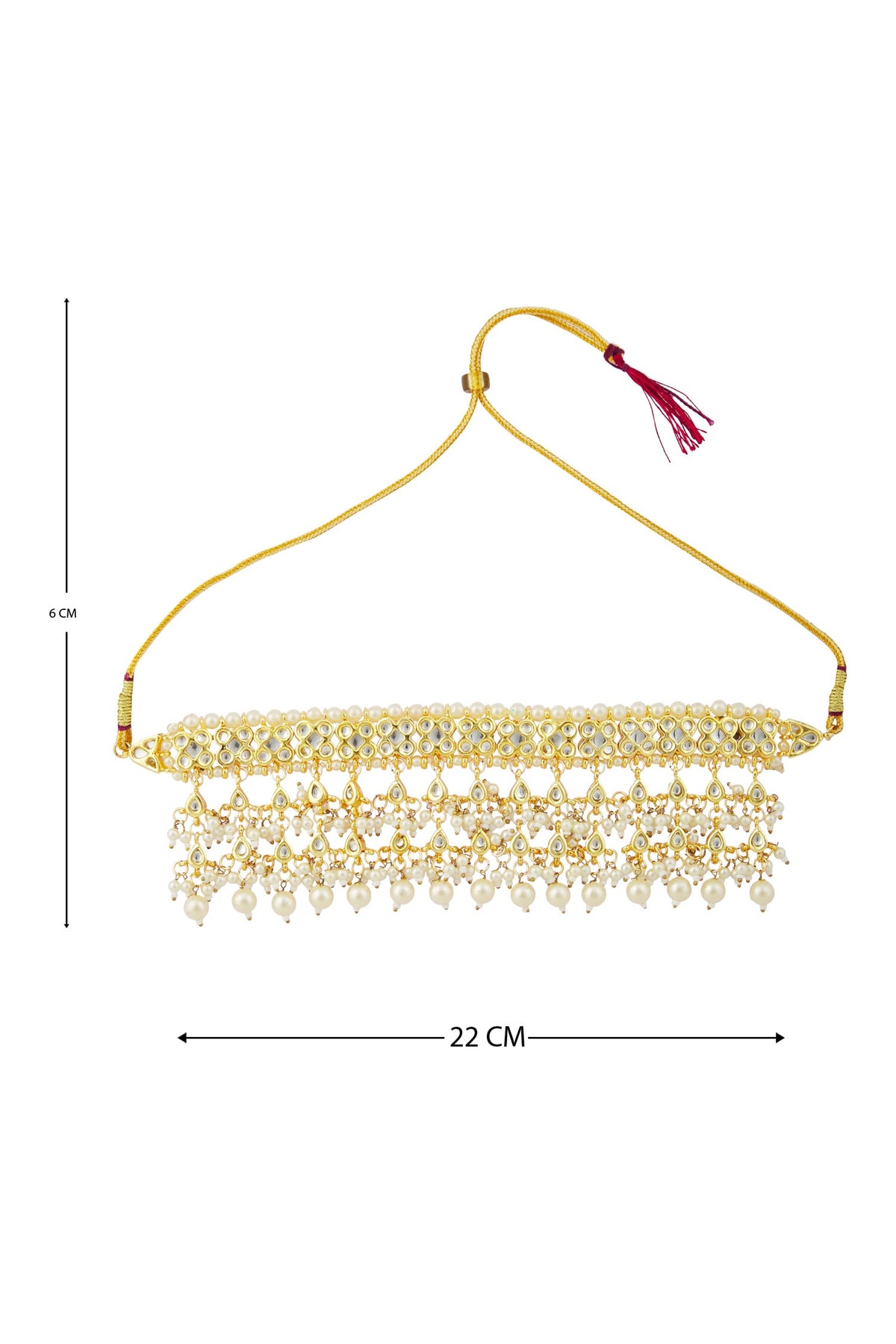 Kundan Bead Drop Choker 