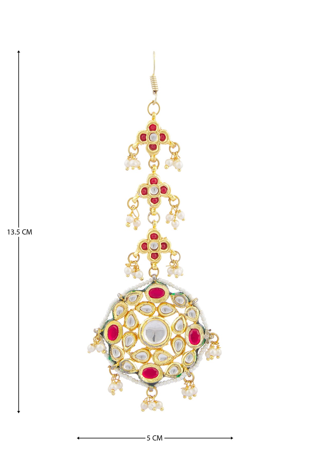 Kundan Tiered Floral Maangtikka 