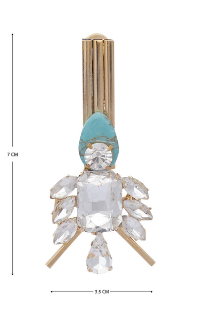 Structured stone earrings 
