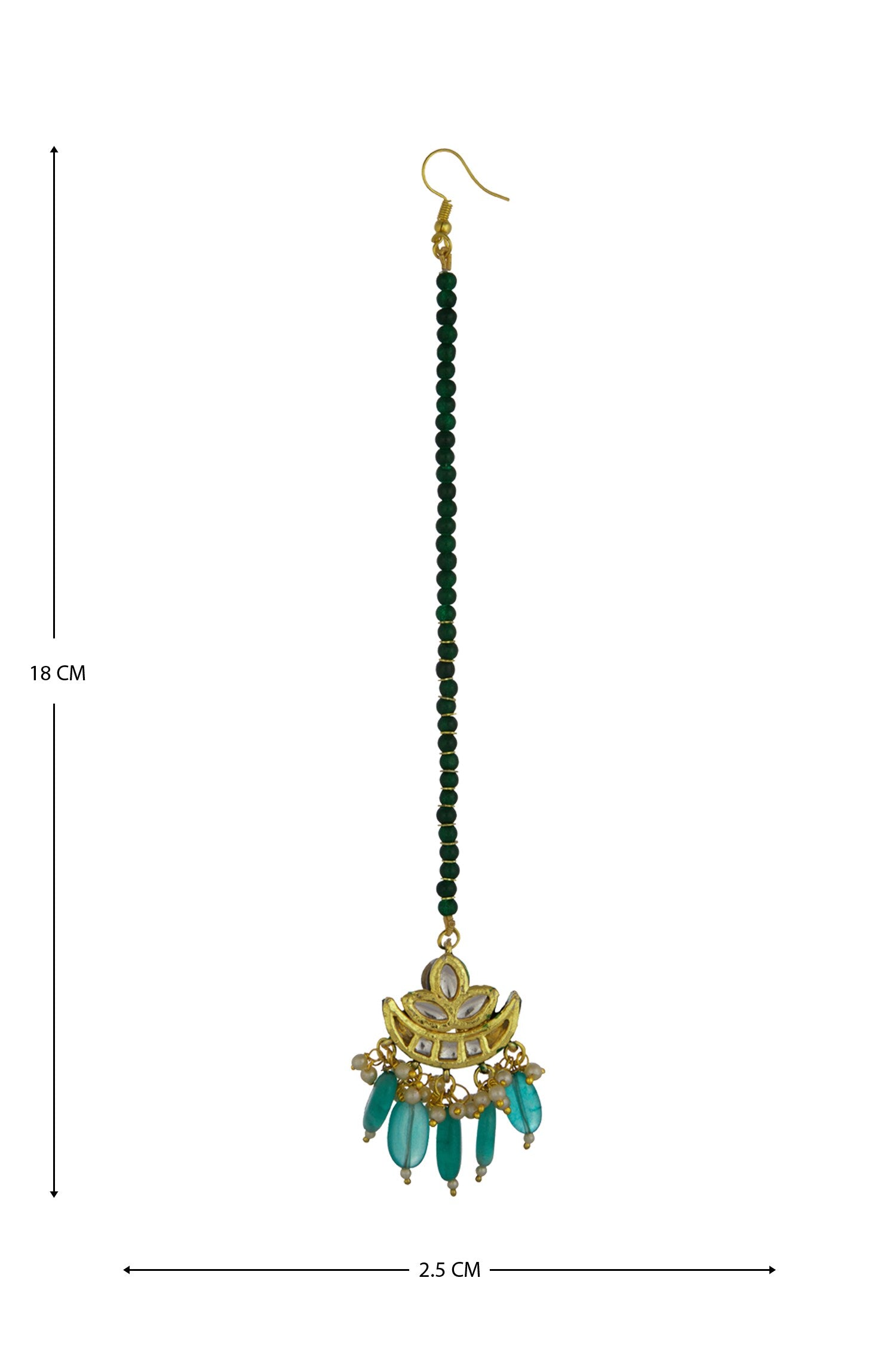 Kundan Moon Earrings 