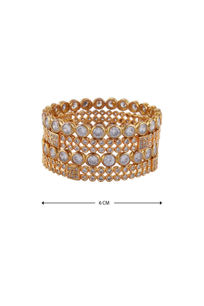 Stone Embellished Bangles Set of 4 