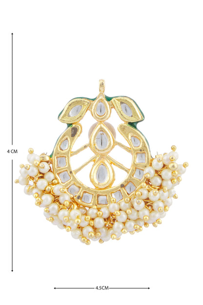 Kundan Pearl Stud Earrings 